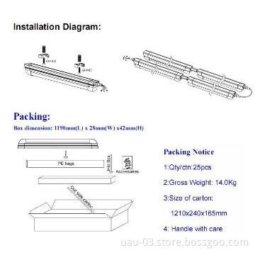 LED Tube Runsnen 85-265V 168PCS 3014SMD, T8  Tube